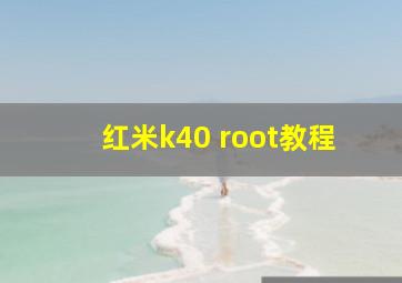 红米k40 root教程